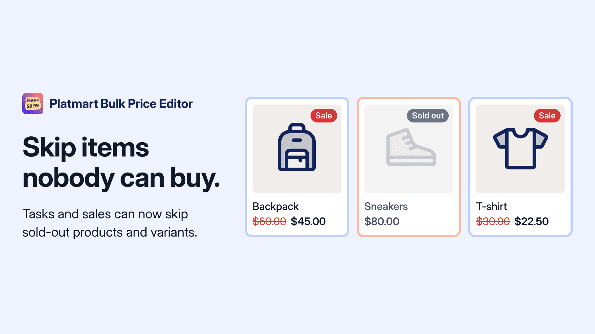 Exclude sold-out products